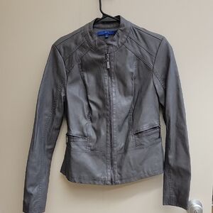 Apt. 9 Women's Charcoal Leather Jacket